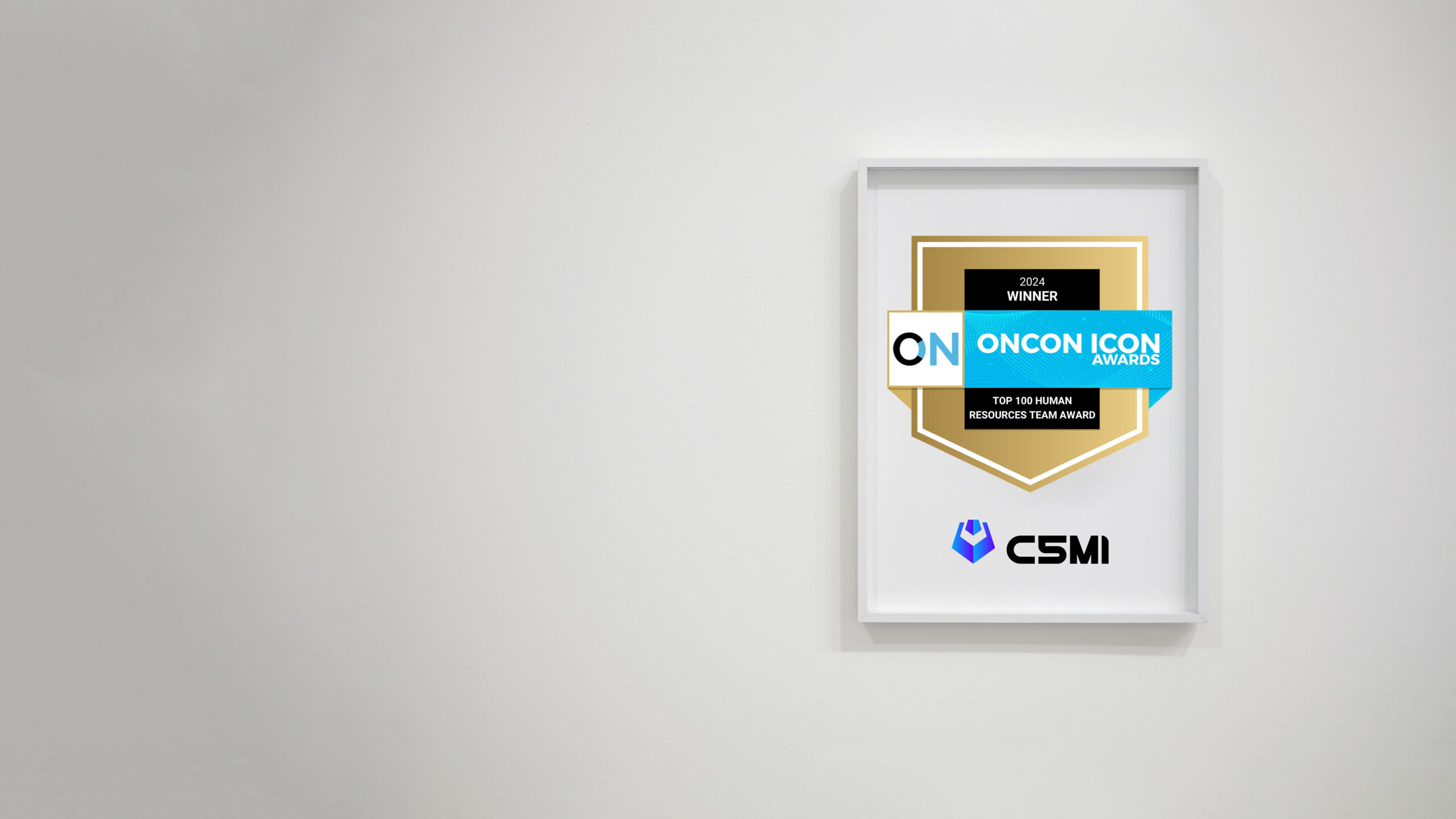 C5MI celebrates its OnCon Icon Top 100 HR Award.