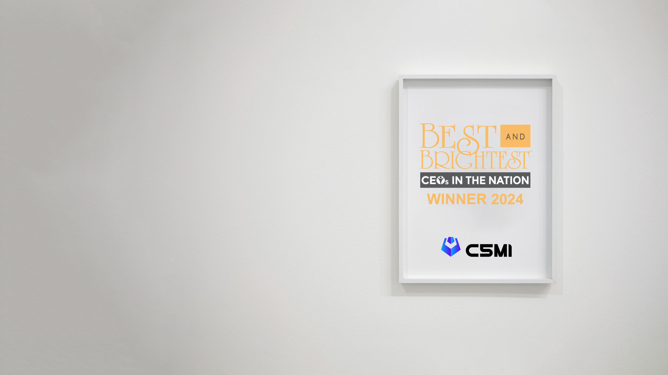 C5MI celebrates its Best and Brightest CEO in the Nation Award.