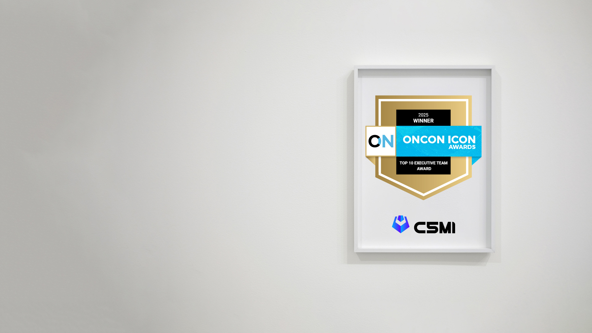 C5MI celebrates its OnCon Icon Top 10 Executive Team Award.